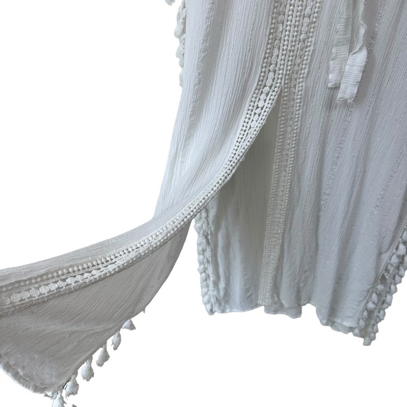 Blue Island Summer Sleeveless Swim Dress Coverup, White, Medium - Picture 9 of 12